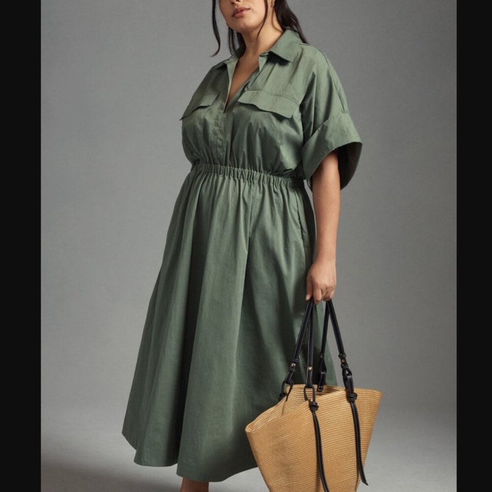 Anthropologie Utility Shirt Dress, L